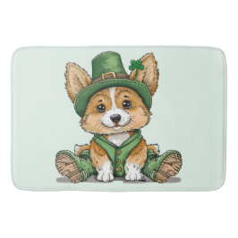 St. Patrick's Day Corgi Hund Badrumsmatta