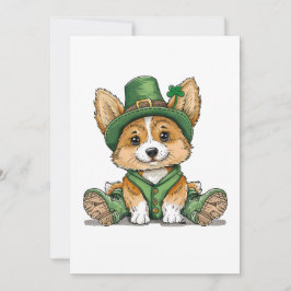 St. Patrick's Day Corgi Hund Julkort