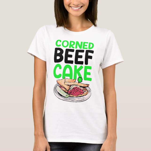 St. Patricks Day Corned Beef Cabbage Älskare Paddy T Shirt (Framsida)