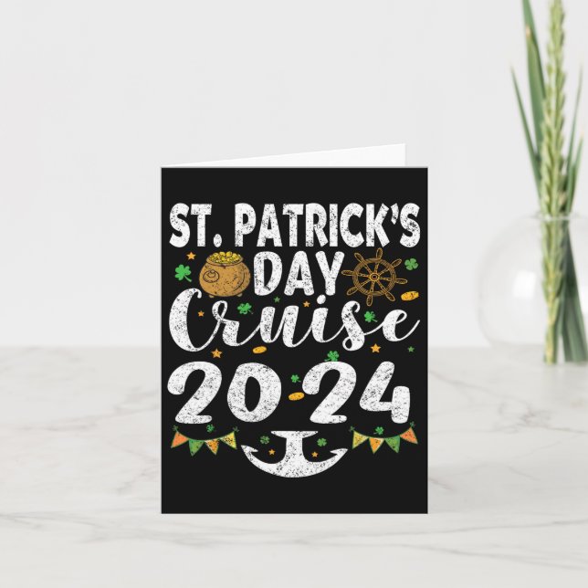 St patricks day Cruise Frakt Squad 2024 Lustigt Fa Kort (Framsida)
