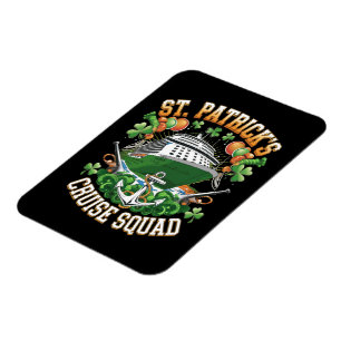 St Patrick's Day Cruise Squad 2025 Familj Matchand Magnet