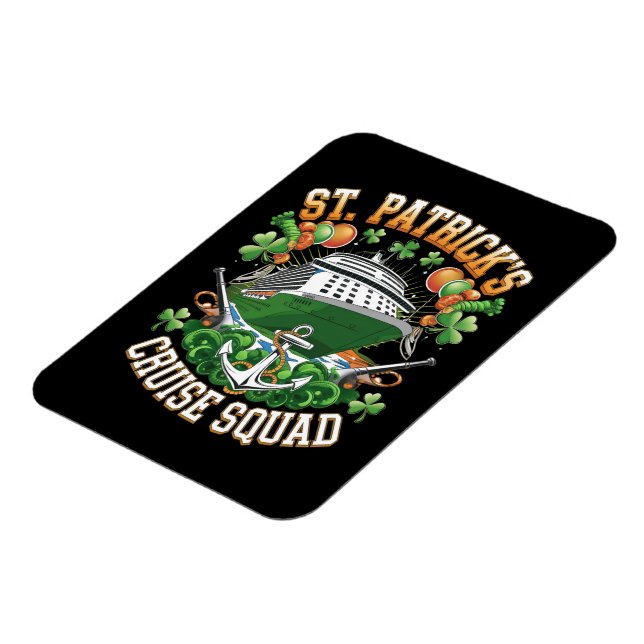 St Patrick's Day Cruise Squad 2025 Familj Matchand Magnet (Vänstra Sidan)