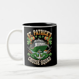 St Patrick's Day Cruise Squad 2025 Familj Matchand Två-Tonad Mugg