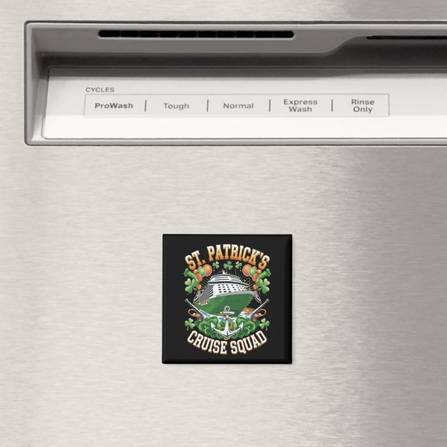 St Patrick's Day Cruise Squad 2025 Familjematchand Magnet (In Situ (Dishwasher))