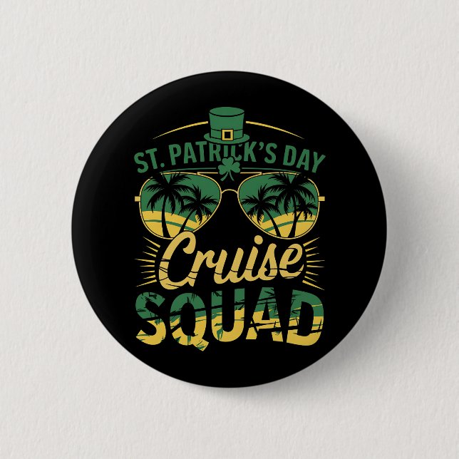 St Patrick's Day Cruise Squad Familj Matchande Knapp (Framsida)