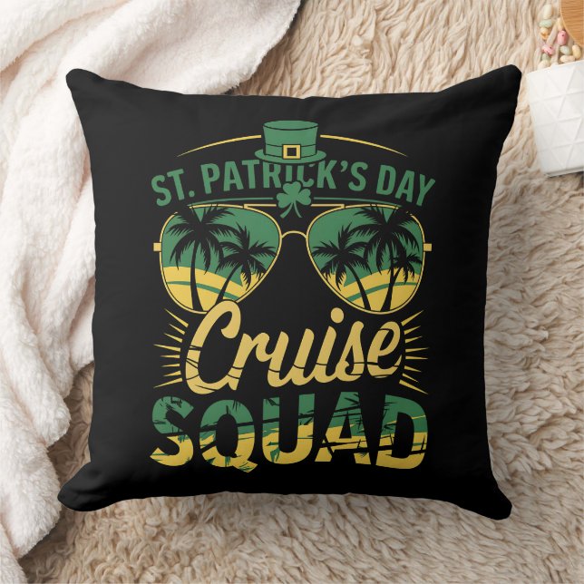 St Patrick's Day Cruise Squad Familj Matchande Kudde (Filt)
