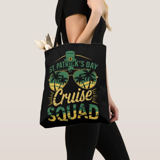 St Patrick's Day Cruise Squad Familjematchning Tygkasse (Närbild)