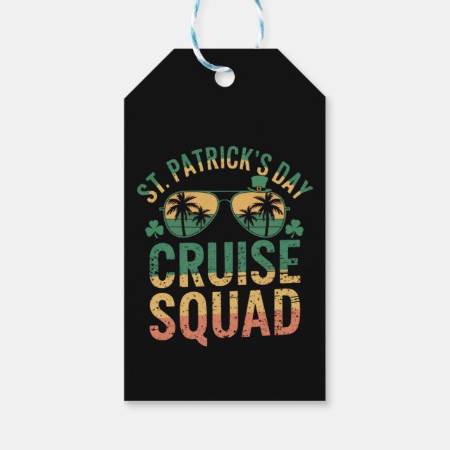 St patrick's day Cruise Squad Funny Family Matchin Presentetikett (Baksidan)