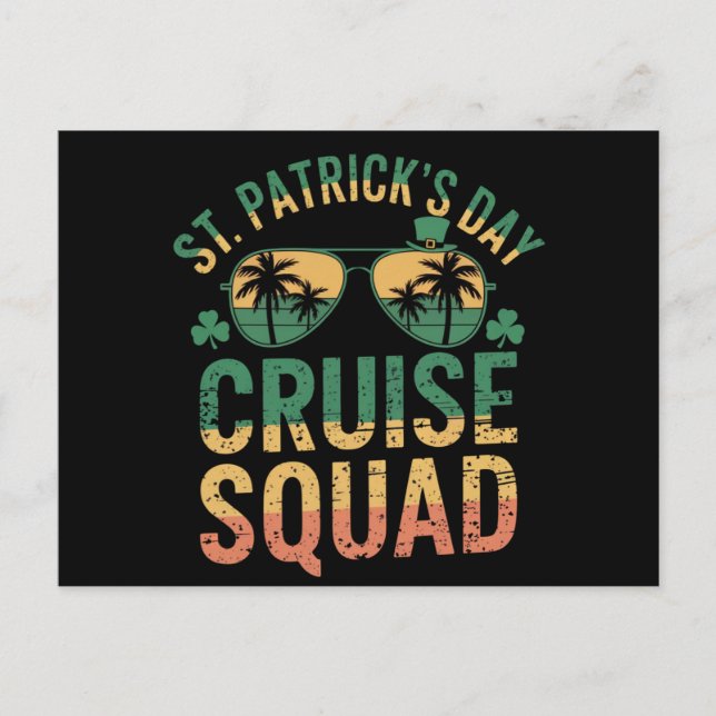 St patrick's day Cruise Squad Funny Family Matchin Vykort (Framsida)