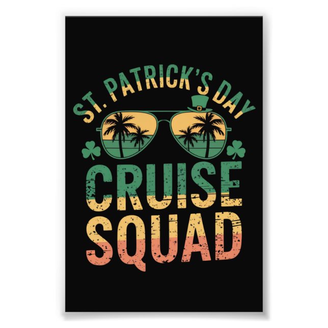 St Patrick's Day Cruise Squad Rolig Matchande Fami Fototryck (Framsidan)