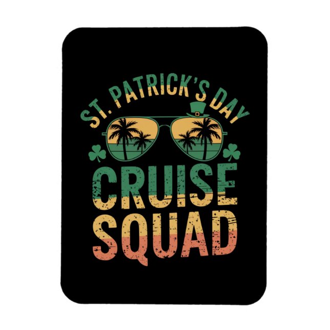 St Patrick's Day Cruise Squad Rolig Matchande Fami Magnet (Vertikal)
