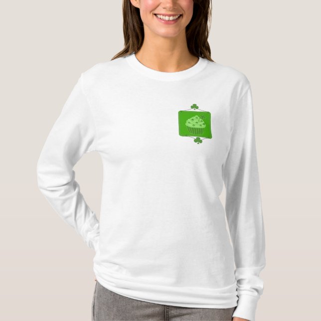 St. Patrick's Day Cupcake T-shirt (Framsida)