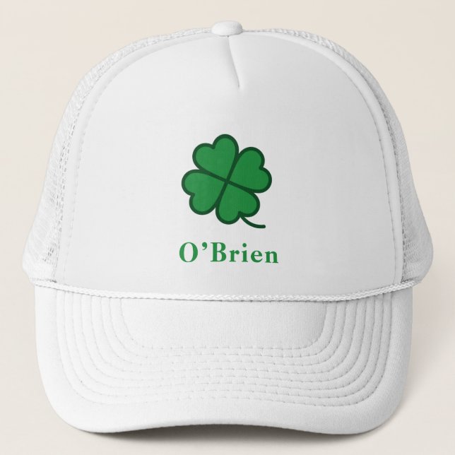 St. Patrick's Day | Custom Name Clover Design Keps (Framsida)