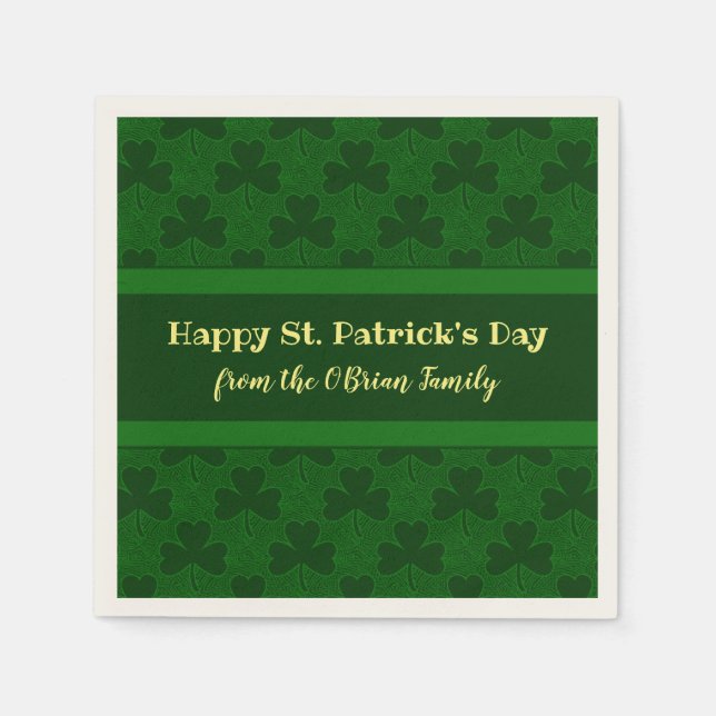 St. Patrick's Day Customized Pappersservett (Framsidan)