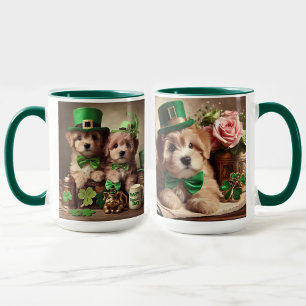 St patrick's day Cute Irish Nalle Puppies Mugg