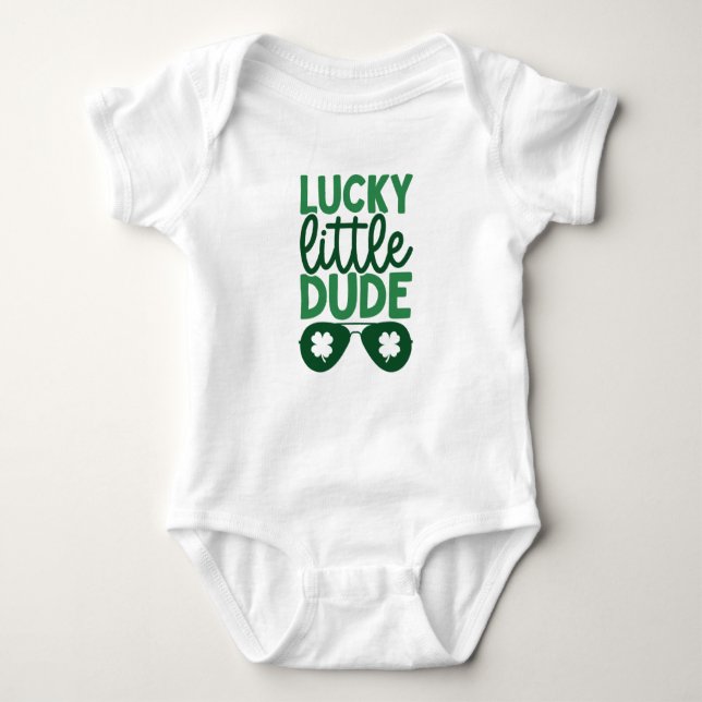 St. Patricks Day Cute Lucky Little Boy T Shirt (Framsida)