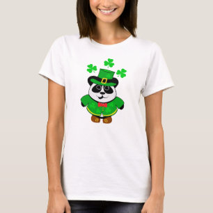 St patricks day Cute Panda Bear T Shirt