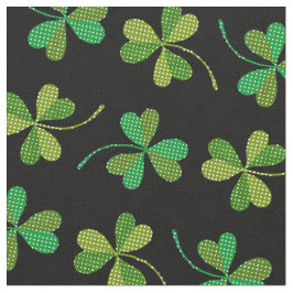 St patricks day Cute Shamrock Mönster Grönt Black Tyg