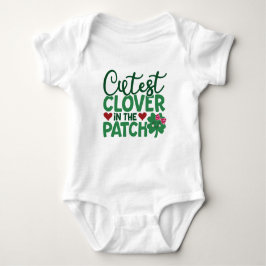 St. Patricks Day Cutest Klöver i Patch Girls T Shirt
