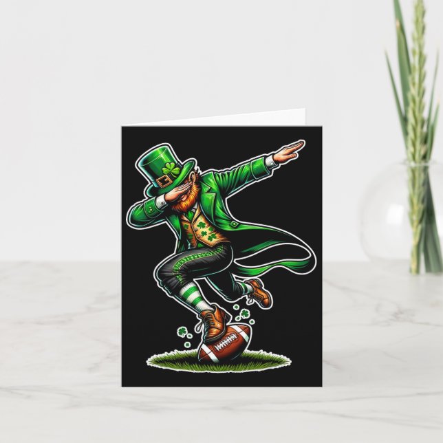 St patricks day Dabbing Leprechaun Boys Girls Foot Kort (Framsida)