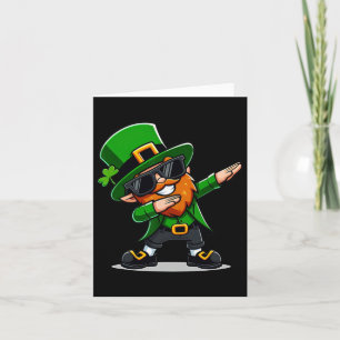 St patricks day Dabbing Leprechaun Boys Girls Mana Kort