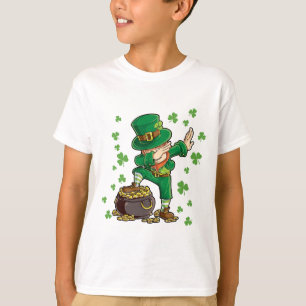 St patricks day Dabbing Leprechaun Boys killingar T Shirt