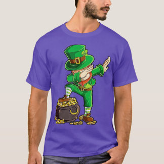St patricks day Dabbing Leprechaun Boys Manar Funn T Shirt