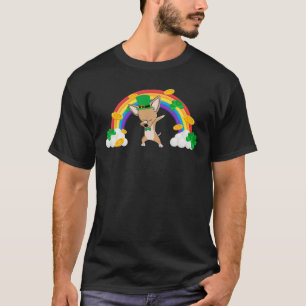 St patricks day Dabbing Leprechaun Chihuahua Hund T Shirt