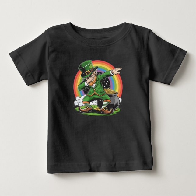 St patricks day Dabbing Leprechaun Dab Dance T Shirt (Framsida)