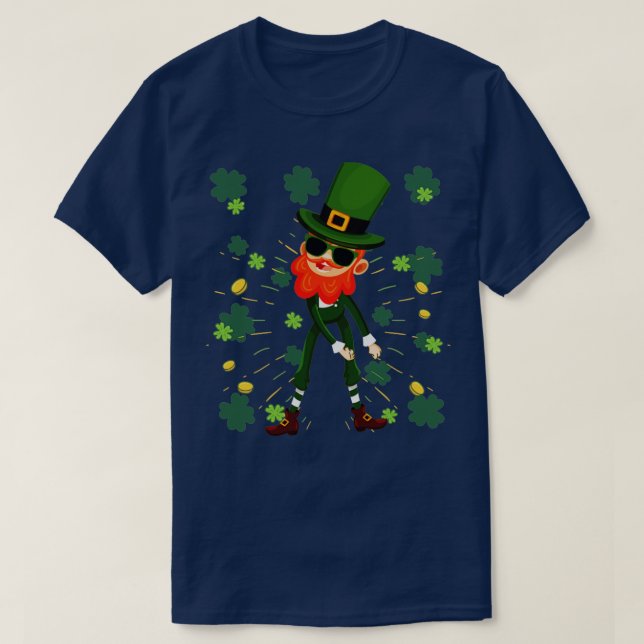 St patricks day Dabbing Leprechaun T Shirt (Design framsida)