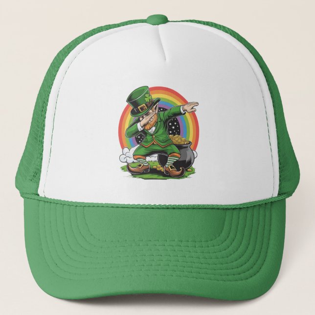 St Patricks Day Dabbing Tomte Dab Dans  Keps (Framsida)