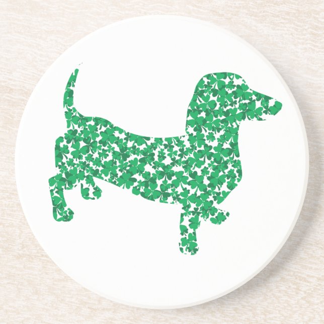 St. Patrick's Day Dachshund Underlägg (Framsidan)
