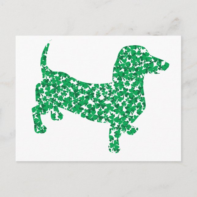 St. Patrick's Day Dachshund Vykort (Framsida)