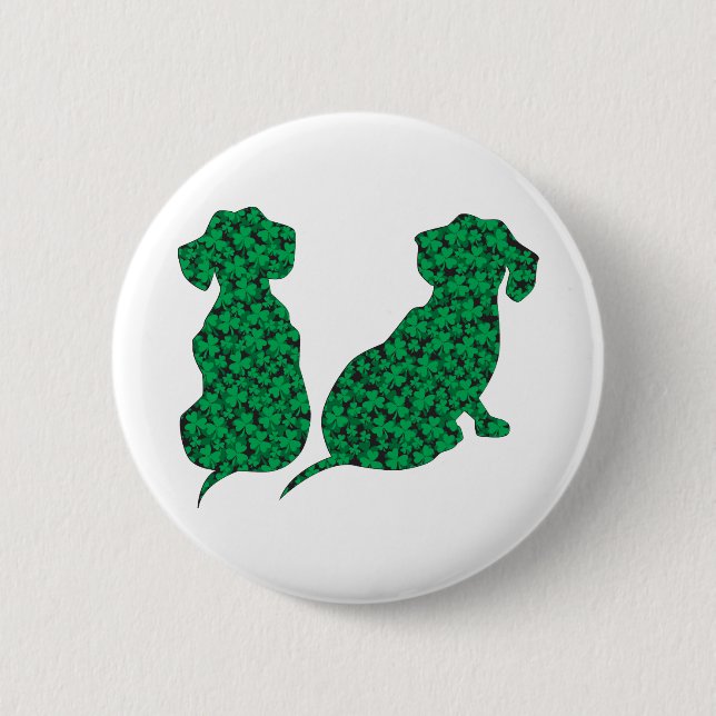 St. Patrick's Day Dachshunds Knapp (Framsida)