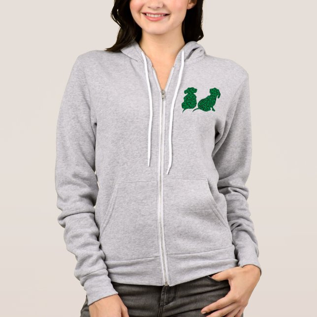 St. Patrick's Day Dachshunds T Shirt (Framsida)