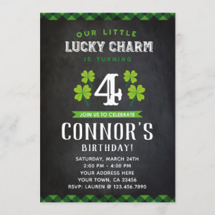 St patrick's day-dagskartong för inbjudan