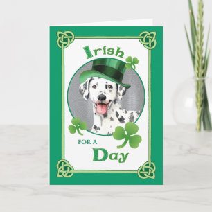 St. Patrick's Day Dalmatian Kort