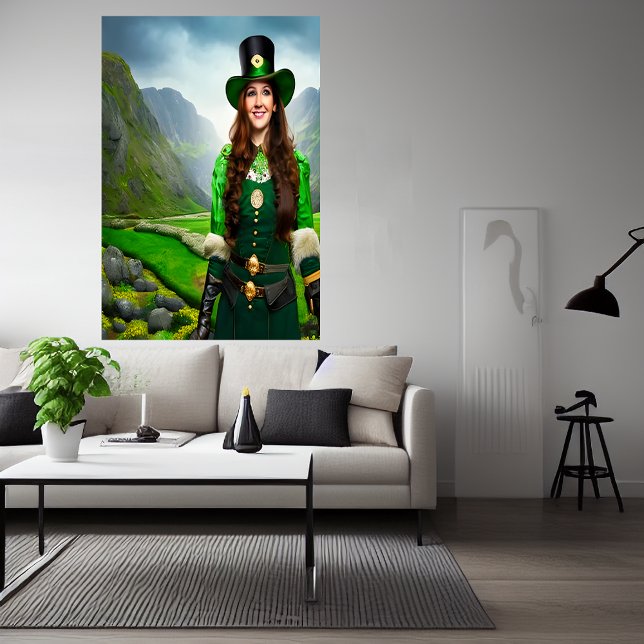 St. Patrick's Day dam | AI Art Poster (Skapare uppladdad)