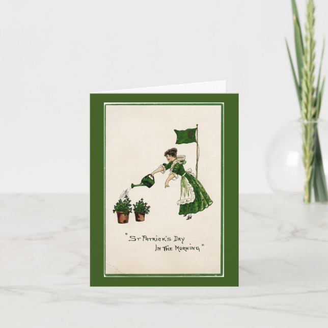 St. Patrick's Day Dam Card Tack Kort (Framsida)