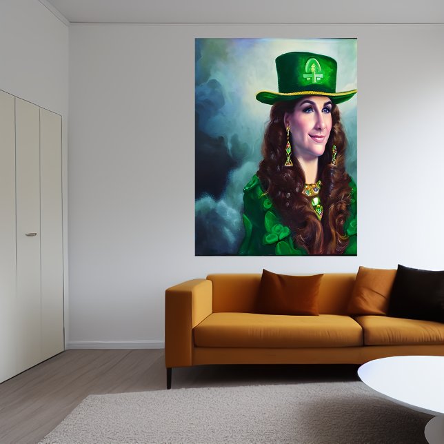 St. Patrick's Day dam i hela grönten | AI Art Poster (Skapare uppladdad)
