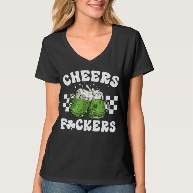St Patricks Day Day Drinking Beer Mugs Men Women T Shirt (Framsida)