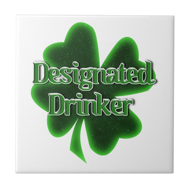 St. Patrick's Day Designated Drinker Kakelplatta (Framsidan)