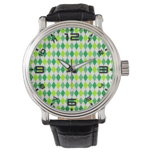 St. Patrick's Day Diamond Shape Mönster-54603 Armbandsur