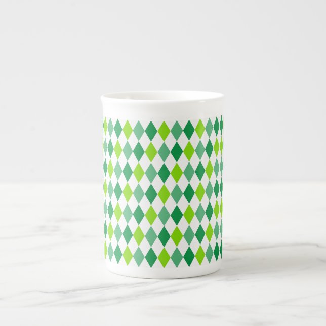 St. Patrick's Day Diamond Shape Mönster-54603 Benporslin Mugg (Framsidan)