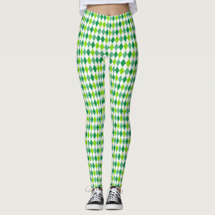 St. Patrick's Day Diamond Shape Mönster-54603 Leggings