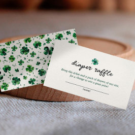 St. Patrick's Day Diaper Raffle Baby Shower Tilläggskort
