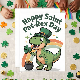 St Patricks Day Dinosaur Barn Kort