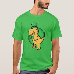 St patricks day Dinosaur Irish Funny Manar Boy Bab T Shirt