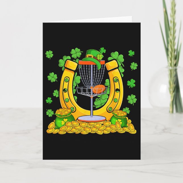St. Patrick's Day Disc Golf-verktyg med klöver Pla Kort (Framsida)