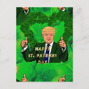 st patricks day donald trump vykort